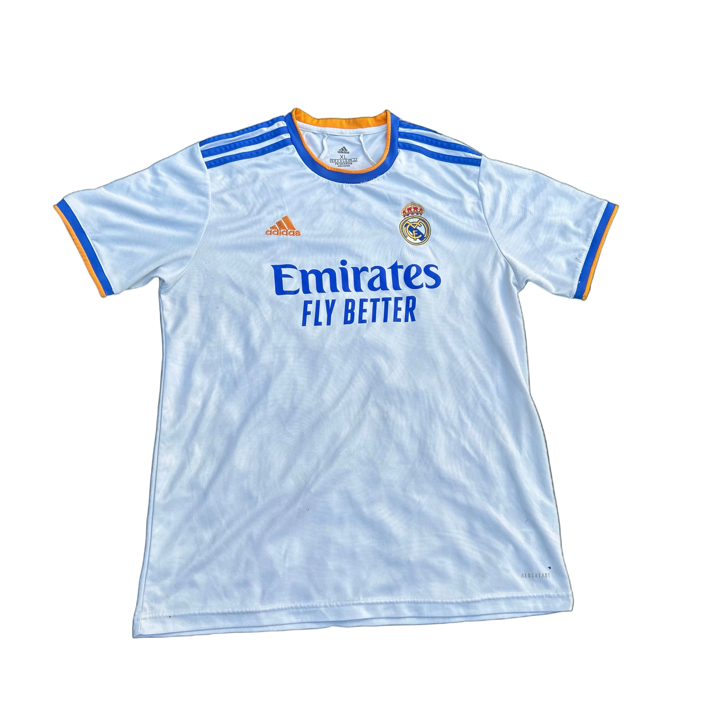 Real Madrid 2021/22 Home Shirt – XL (Athletic Fit, Fits Like L)
